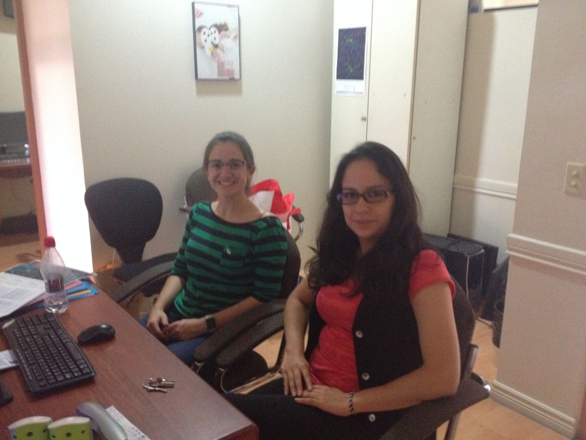 Research assistants working in the lab at Universidad san Francisco de Quito