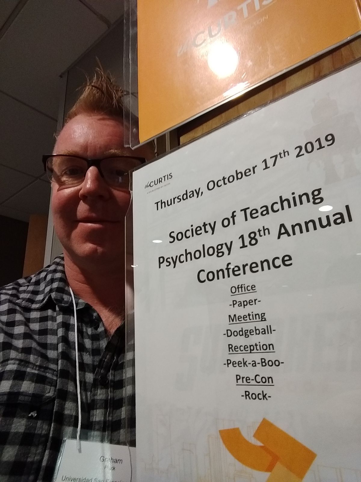 At the conference of the Association for the Teaching of Psychology
