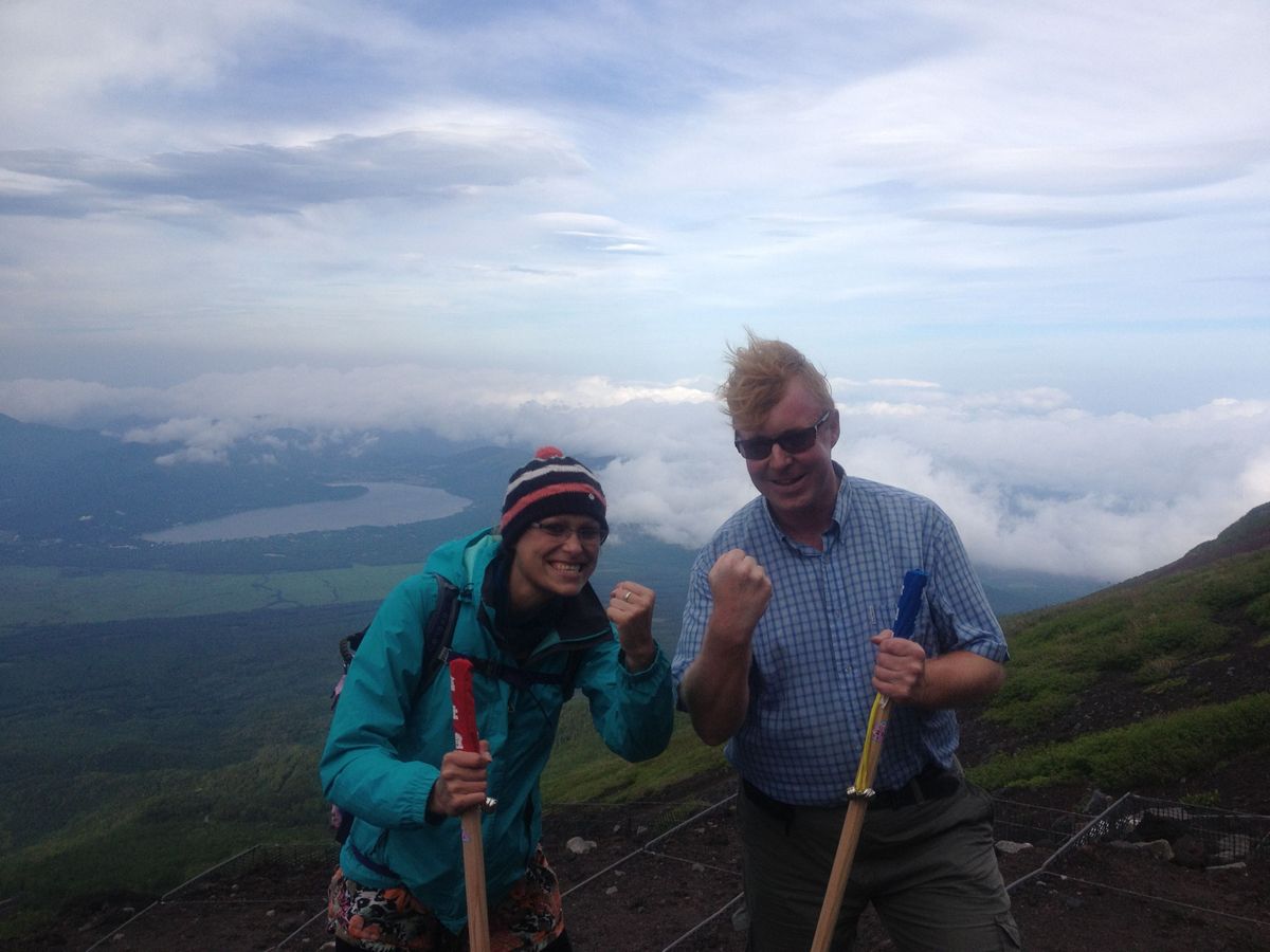 Climbing Mount Fuji, Japan